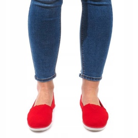 Sneakers slip-on rosse in Lycra 8525 rosso 1