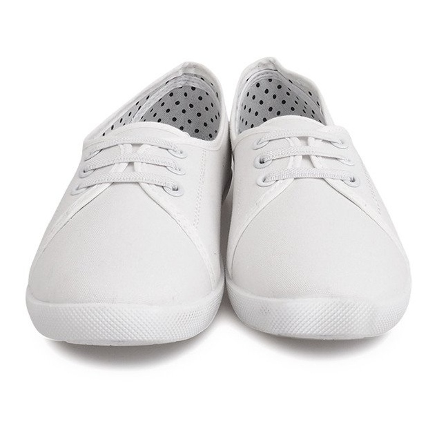 Sneakers allacciate Slip On BE43 Bianco bianca 1