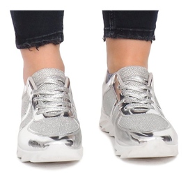 Sneakers sportive B8890-1 Argento grigio 1