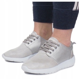 Sneakers sportive argento grigio 1
