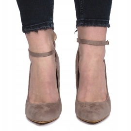 Décolleté kaki con tacco Heaven multicolore verde 1