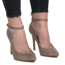 Décolleté kaki con tacco Heaven multicolore verde 2