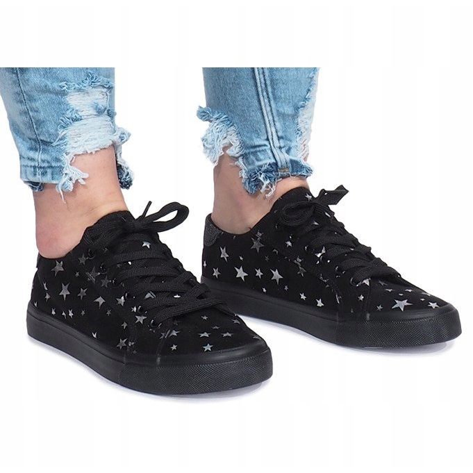 Sneakers nere con stelle della Bretagna nero 2