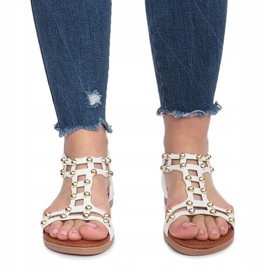 Sandali piatti bianchi estivi bianco 1