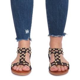 Sandali piatti neri estivi nero 1