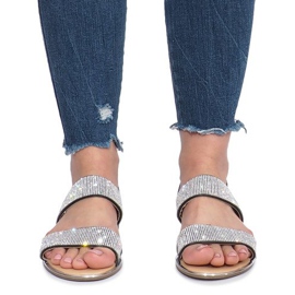 Sandali flat neri con diamanti Indulge nero 1