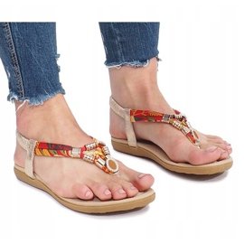 Sandali flat oro con diamanti Sprat d'oro 2