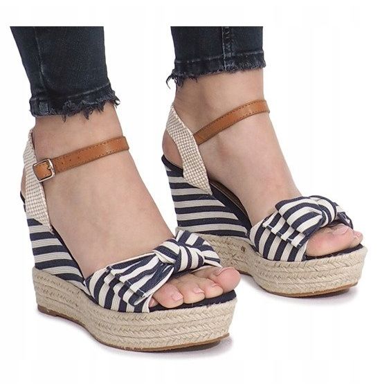 Sandali con zeppa alla marinara con espadrillas Blue Sea 2