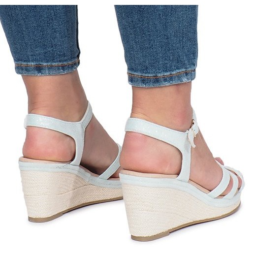 Sandali verdi con zeppa Glavel verde 1