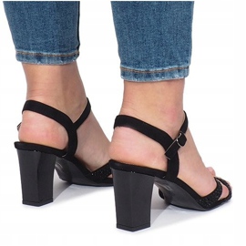 Sandali neri con tacco alto 62225 nero 1