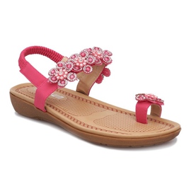 Sandali Pink Diamond Flower con fiori rosa 1