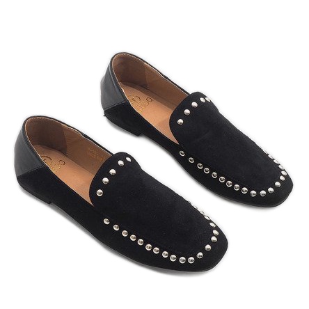 Slip-on nere con borchie B-105 nero 1
