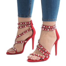 LE042P tacchi scoperti rossi rosso 1