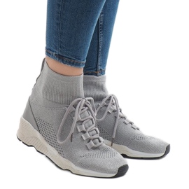 Sneakers sportive grigie 7S566 grigio 1