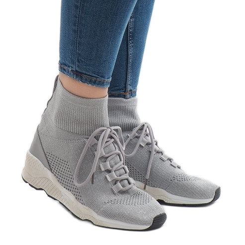 Sneakers sportive grigie 7S566 grigio 1