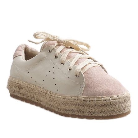 Espadrillas allacciate rosa LX-07 1