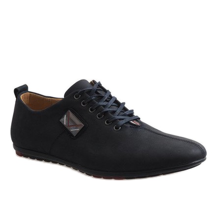 Scarpe da uomo nere WF932-1 nero 1