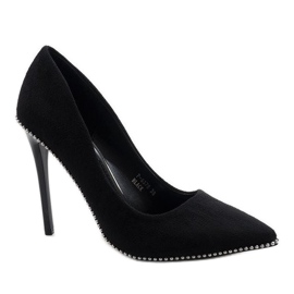 Stiletti in camoscio nero P-6378 1