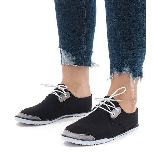 Sneakers slip-on in lycra nere 288-86 nero 1