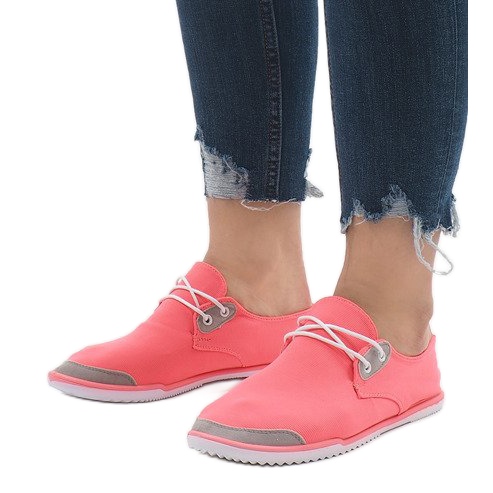 Sneakers slip-on rosa 288-86 in lycra multicolore 1