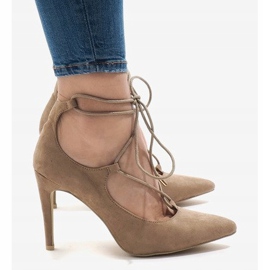 Décolleté beige su tacco 4524-14 2