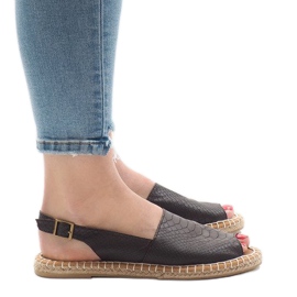 Sandali espadrillas marroni B218 marrone 1