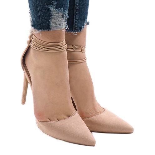 Pompe rosa su uno spillo 6941-P beige 1