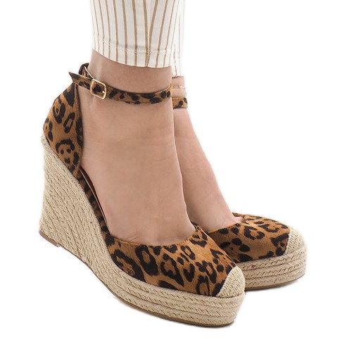Sandali con zeppa leopardati espadrillas GOM1 multicolore 1