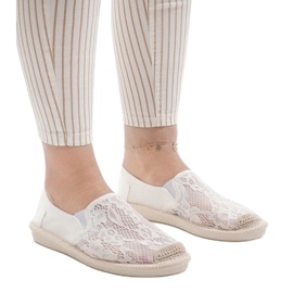 Espadrillas bianche, jeans LS701 bianco 1