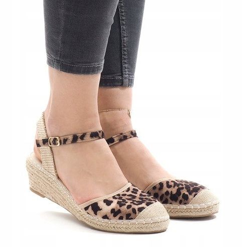 Sandali con zeppa leopardati espadrillas LLI-3M88-51 multicolore 1