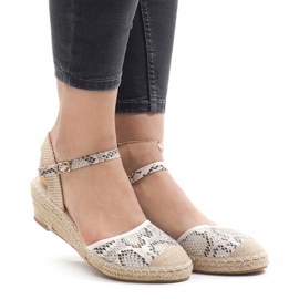 Sandali con zeppa serpente espadrillas LLI-3M88-51 multicolore 2