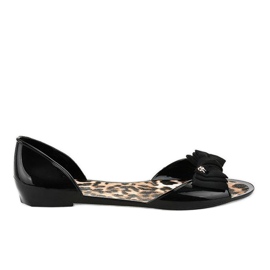 Ballerine in gomma melissa nere con fiocco DD506-1 nero 1