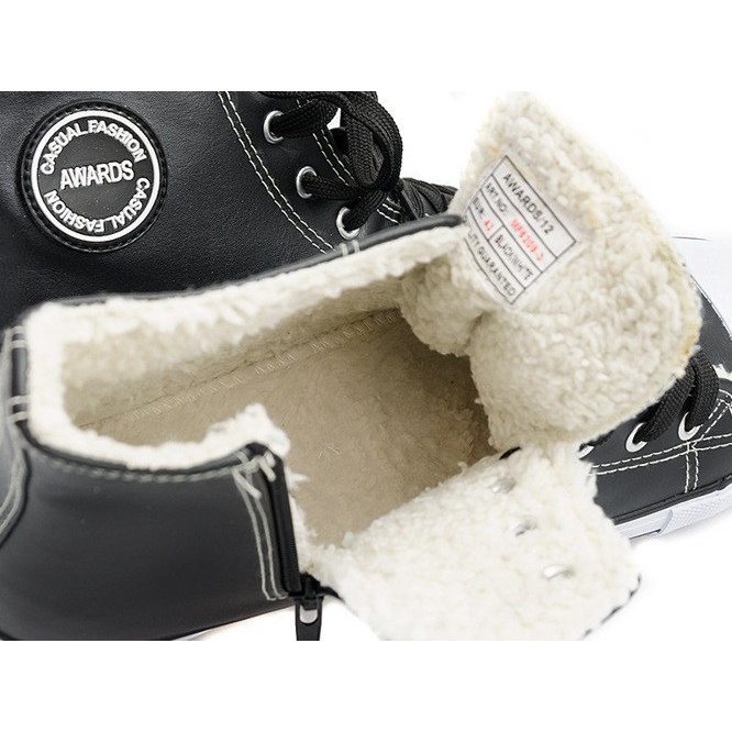 Sneakers alte isolate 6209-3 Nere nero 2