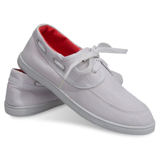 Mocassini in tessuto Sneakers VB14 Bianco 1