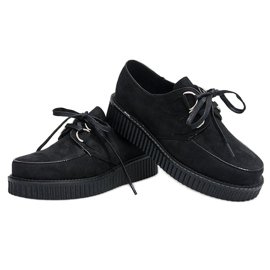 Stivali Creepers On The Rose Black Platform nero 1