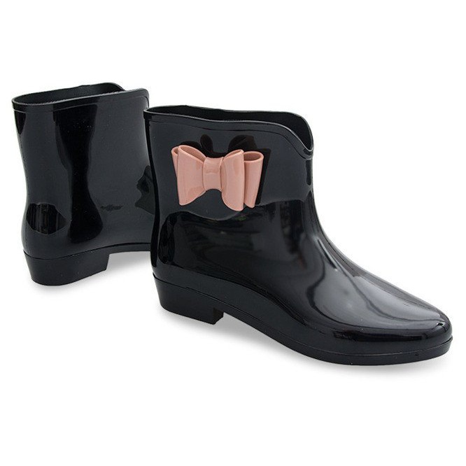 Stivali Wellington con fiocco NEW2 Black nero 1