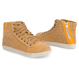 Sneakers Alte Con Borchie 6573 Camel marrone multicolore 2