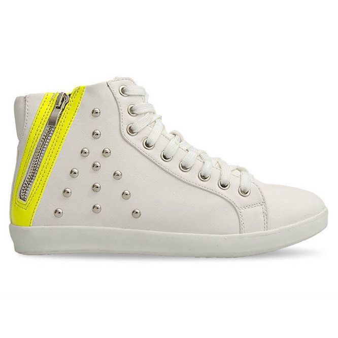 Sneakers Alte Con Borchie 6573 Bianco bianca 2