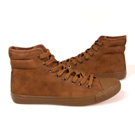 Sneakers Alte In Pelle 202 Cammello marrone 1