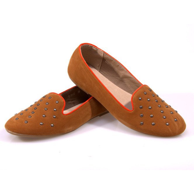 Lords con borchie 957 Camel marrone 2