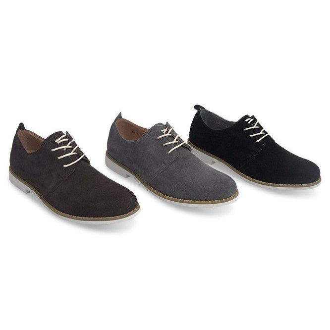 Scarpe stringate in pelle LJ12 Grigio 1