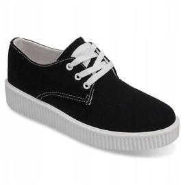 Sneakers nere creepers BK-15 stringate nero 1