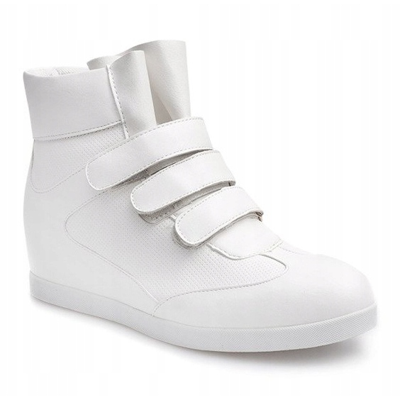 Sneakers con zeppa alla moda JT3 bianche bianca 1