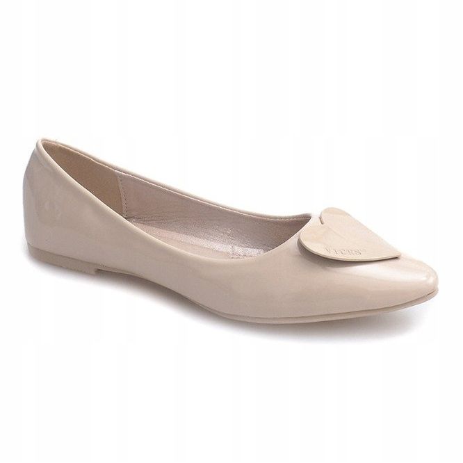 Ballerine Laccate Con Cuori 4003 Beige 1