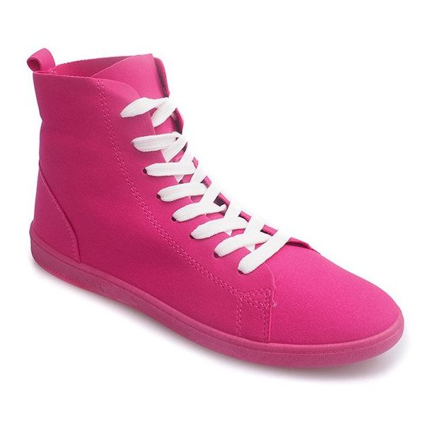Sneakers Alte In Tessuto 351 Rosa 1