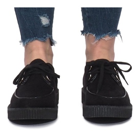 Stivali Creepers Sulla Piattaforma Nera 060SS nero 1
