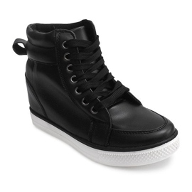 Sneakers con zeppa alta 15001 Nero 1