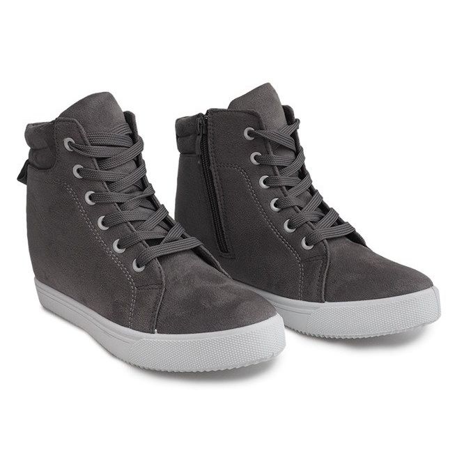 Sneakers con zeppa TL089 Grigie grigio 1