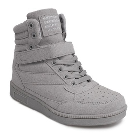 Sneakers con zeppa grigie XW33268 grigio 2