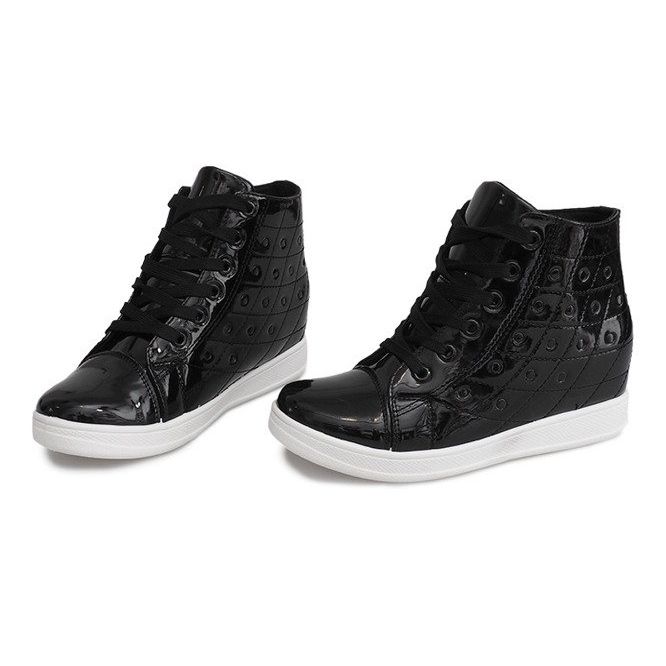 Sneakers con zeppa YD-61 Nere nero 1